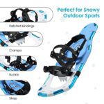 TLGREEN 3-in-1 Snowshoes for Men Women Youth Kids, Aluminum Alloy Snow Shoes with Trekking Poles and Carrying Bag, Lightweight Snow Shoes Easy to Wear, Size 25”/30”