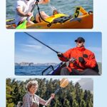 VNVM Kayak Paddle Leash Orange, Kayak Lanyard Leash 2 Pack Stretchable Kayak Fishing Accessories for SUP Kayaking Canoing Fishing Boating