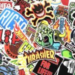 Skateboard Stickers | 100Pcs Skateboarding Stickers Pack Stickers for Suitcase Skateboard Laptop Computer Water Bottles Car Teens Boys Girls Decal Trendy Waterproof Sticker