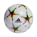 adidas Unisex-Adult UCL League Ball, White/Silver Metallic/Bright Cyan/Black, 5