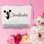 TSOTMO Cheerleader Gift Cheerleading Cosmetic Bags Makeup Travel Case Cheer Team Gift Cheer Mom Thank You Gift (Cheerleader)