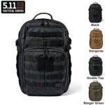5.11 Tactical Backpack – Rush 12 2.0 – Military Molle Pack, CCW and Laptop Compartment, 24 Liter, Small, Style 56561, Black