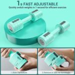 Adjustable Dumbbells Hand Weights Set: Sportneer 1 Pair 4 6 8 10lb (2-5lb Each) Free Weights Fast Adjust Dumbbell Weight Set of 2 for Women Men Home Gym Workout Strength Training Equipments