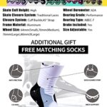 PAPAISON Adjustable Inline Skates for Kids and Adults with Full Light Up Wheels, Outdoor Roller Blades for Girls and Boys, Men and Women