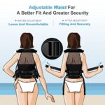 Snorkel Vests for Adults, Abuytwo Inflatable Snorkeling Vest with Adjustable Waist-Belt Snug Fit Swim Vest Portable Snorkel Jacket Buoyancy Vest for Kayaking Paddling Boating Canoeing Men/Women,BK-L