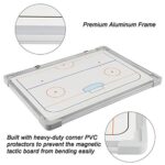 LEAP Magnetic Ice Hockey Coach Boards Dry Erase Marker Clipboard with Magnets and Dry Erase Pen Eraser Basketball Soccer
