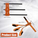 3 Straps Arm Guard with 3 Finger Glove Set Adjustable Archery Arm Guards Archery Glove Non Slip Protective Archery Accessories for Adult Unisex Recurve Compound Long Bow Hunting Target Shooting, Brown