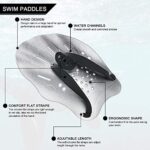 Contour Swim Paddles Hand, Swim Training Hand Paddles with Adjustable Straps, Swimming Hand Paddles for Women and Men