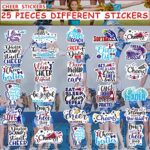 200 Pieces Cheerleading Stickers Cheer Decals Waterproof Stickers Present, Motivational Positive Stickers for Water Bottle Laptop Car Phone, 25 Styles
