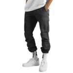 Cargo Pants for Men, Mens Cargo Pants Casual Joggers Athletic Pants Cotton Loose Straight Sweatpants with Pockets