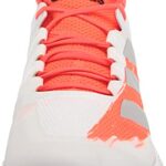 adidas Men’s Adizero Ubersonic 4 Racquetball Shoe, White/Silver Metallic/Solar Red, 12.5