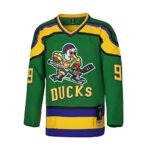 D-5 Youth Mighty Ducks Jersey #96 Conway #99 Banks Jersey,Movie Ice Hockey Jersey for Kids (#99-Green, Large)