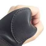 ArcheryMax Handmade Black Leather Arm Guard Bow Hand Shooting Glove,Left Hand