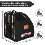 SKT HP Roller Skate Bag with Adjustable Shoulder Strap, Upgrade Inline and Roller Skate Bags Kids and Adults to Hold Ice Skates Roller Skates Knee Pads