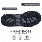 CAMEL CROWN Womens Hiking Shoes Waterproof Non-Slip Breathable Lightweight Outdoor Trail Trekking Sneaker Black