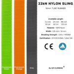 GM CLIMBING Pack of 3 16mm Nylon Sling Runner 30cm / 12inch (Gray)