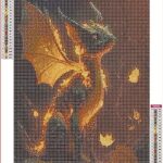 5D DIY Diamond Painting Kits,Round Full Drill Dragon Diamond Art Kits for Adults Beginner, Perfect for Home Wall Decor and Gift (12 * 16inches)