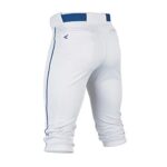 Easton RIVAL+ KNICKER Piped Baseball Pant, White/Navy, Youth, Large