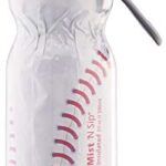O2COOL Mist ‘N Sip Misting Water Bottle No Leak Pull Top Spout Sports Water Bottle 20 oz (Baseball)