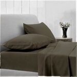 Olympic Queen Sheets Sets 66×80-Pure Long 100% Egyptian Cotton 400 TC (4 PCs) RV Olympic Queen Size Sheets to fit Upto 15″ Deep Mattress (Dark Grey)