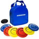Disc Golf Set – Driver, Mid-Range and Putter Discs with Disc Golf Bag for Outdoor and Backyard, Comfortable Plastic, 6 Pack