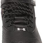 Under Armour Men’s Harper 7 Mid Rubber Molded Baseball Cleat Shoe, (001) Black/White/Black, 7.5