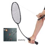 TENGAOSI Professional Badminton Racket Set of 2 Unisex-Adult ?The Racket is Made of Carbon Fiber High Tension Pre Strung Racquets (Black)