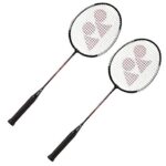 Yonex GR 303 Combo Badminton Racquet with Full Cover, Set of 2 (Black)