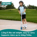 Gotrax KX5 Kick Scooter, 3 Adjustable Heights and 5″ Flashing Wheels Kids Scooter, Lightweight Aluminum Alloy Scooter for Kids Boys Girls Age of 4-9 , Blue