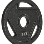Powergainz Olympic 2-Inch Cast Iron Plate Weight Plate for Strength Training and Weightlifting,Black POG-AT2IN-10X4