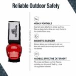 SABRE Frontiersman Bear Bell, Magnetic Silencer, Durable Hook and Loop Strap Attachment, Helps To Prevent Startling Bears While Hiking Red Small
