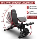 HARISON Adjustable Weight Bench with Leg Extension and Preacher Pad, Flat Incline Decline Exercise Bench for Home Workout Weight Training ?2023?