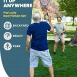 Boulder Sports Badminton Racket Set – Lightweight Badminton Rackets with 3 Shuttlecocks and Racquet Case – Badminton Set for Backyard or Outdoor Games