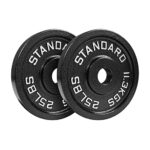 Steel Olympic Plates 85lb Set – Olympic Standard Premium Coated Pairs of 25lb, 10lb, 5lb, and 2.5lb for Weight Lifting Powerlifting