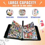 Card Binder 900 Pockets, Trading Card Binder with Sleeves, Baseball Card Binder, Trading Card Albums Sports Card Binder Collectible Fits 900 Cards with 50 Removable Sleeves