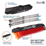 Zicon Portable Tennis Net,Stainless Steel Poles Badminton Net Set Adjustable Height Nylon Net with Carry Bag, for Kids Volleyball, Pickleball,Soccer, Indoor, Outdoor Court, Backyard, Beach, Driveway