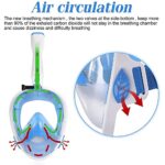 Jwintee Full Face Snorkel Mask, Diving Mask for Kids and Adults,180° Panoramic View Snorkel Mask with Camera Mount, Safe Breathing, Anti-Leak&Anti-Fog