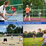 Professional Badminton Net with Aircraft Heavy Duty Steel Cable, 20FT x 2.5FT Portable Badminton Replacement Tournament Nets for Backyard, Garden, Schoolyard, Indoor, Outdoor and Beach (No Poles)