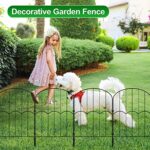 Zllkopy Decorative Garden Fence – 10 Pack of Garden Fencing 24 inch High for Yard Landscape, Patio, Lawn, and Garden Fence Animal Barrier Outdoor Decoration