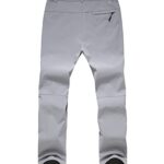 Lavenicole Men’s Snow Ski Pants Waterproof Insulated Winter Hiking Snowboarding Pants Fleece Lined Light Grey 38