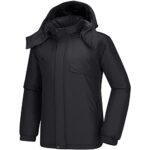 CAMEL CROWN Men’s Waterproof Ski Jacket Warm Winter Snow Coat Mountain Windbreaker Hooded Raincoat Snowboarding Jacket