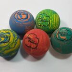 Sky Bounce Balls Rainbow Color Rubber Handball for Recreational Handball (Hand Ball), Stickball, Racquetball, Catch, Fetch, and Many More Games 2 1/4″ Diameter Premium Hollow Rubber (Pack of 12)