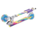 Ozbozz Tie Dye Foldable Scooter – Light UP Wheels – Ages 5 and up
