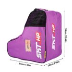 Roller Skate Bag with Adjustable Shoulder Strap for Kids And Adults to Hold Inline Skates Roller Skates Knee pads (Purple)