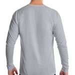 CAMBIVO UPE 50+ UV Sun Protection T-Shirts, Men’s Long Sleeve Shirts, Lightweight Quick Dry Outdoor SPF Rash Guard Shirts for Running Hiking Fishing Swimming (Gray, Medium)