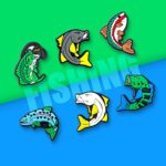 20 35PCS Fishing Shoe Decoration Charms for Clog, Go Fishing Charms Accessories for Men Boys Party Favor (35)