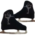 UniqGarb Ice Skate Boot Cover VCBC01s Black N Clear Skater 1 Pair