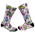 Roller Skates Skating Socks For Men Women Gift Funny Crazy Novelty Crew Socks