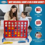 Extra Large 4 in a Row Outdoor Board Game | Large Family Fun Lawn & Yard Games | Jumbo Outside Game for Adults & Kids | Backyard Carnival Holiday Picnic Party Big Patio Games