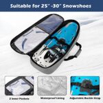 DSLEAF Snow Shoes Bag for 25”-30” Snowshoes, Snowshoe Backpack Holds A Pair of Poles, Gloves and Other Accessories, Suitable for Hiking and Climbing (Patent Design), Bag Only